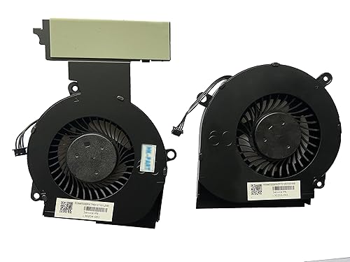 HK-PART L30203-001 L30204-001 Dual Cooling Fan Set for HP Omen 15-DC Laptop - CPU Fan and GPU Fan Replacement