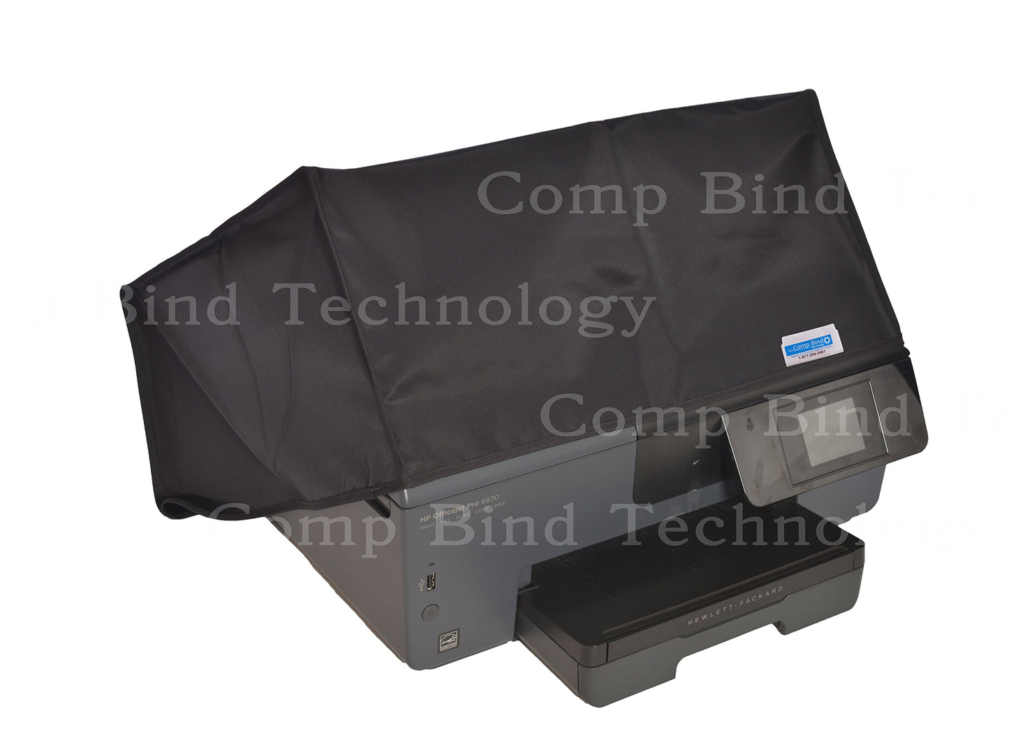 Comp Bind Technology Dust Cover Compatible with HP OfficeJet 4630 Wireless Printer, Black Nylon Anti Static Cover Dimensions 17.5''W x 13''D x 7.5''H