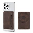 maogoam Magnetic Leather Bifold Wallet Compatible With MagSafe, Ultra Slim Stronger Magnetic Cards Holder for iPhone, Fit 4 Cards, RFID Blocking, Dark