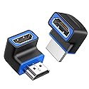Cable Matters Combo-Pack 48Gbps 8K Right Angle HDMI 2.1 Adapters with HDR, Supports 8K@60Hz / 4K@240Hz, 270 Degree and 90 Degree HDMI Adapter Male