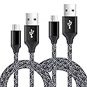 Short Micro USB Cable 2-Pack, 1.6+3FT Phone Charger Power Cords Android Fast Charging Cables Compatible with Samsung Galaxy J7 S6 S7 Edge J3,Note 3 4