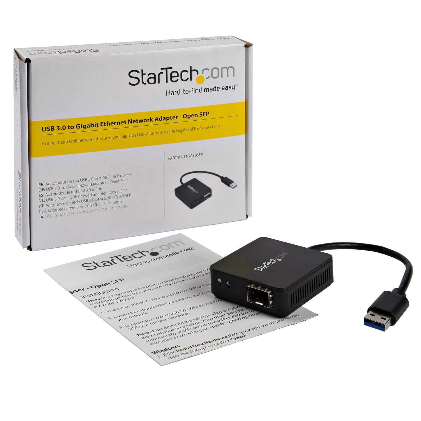StarTech USB 3.0 to Fiber Optic Converter, USB to Gigabit Network Adapter