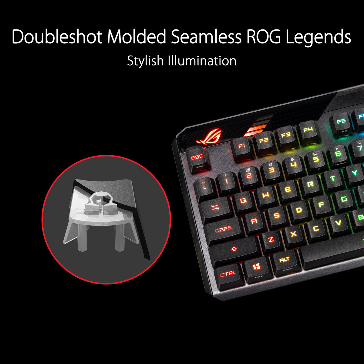 ASUS ROG RX PBT Keycap Set, Premium, Durable PBT Material Keycap