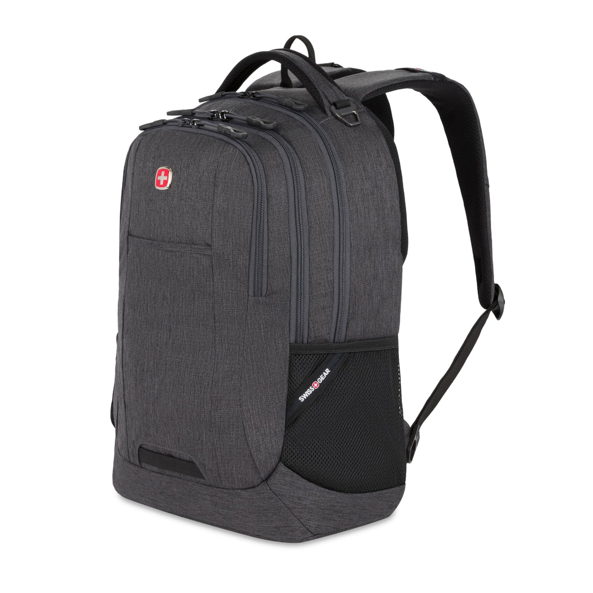 SwissGear 5505 Cecil 16” Laptop Backpack Charcoal - Daily Laptop Bag with Gear Attachment Options - Multiple Organizer Pockets & Padded Shoulder