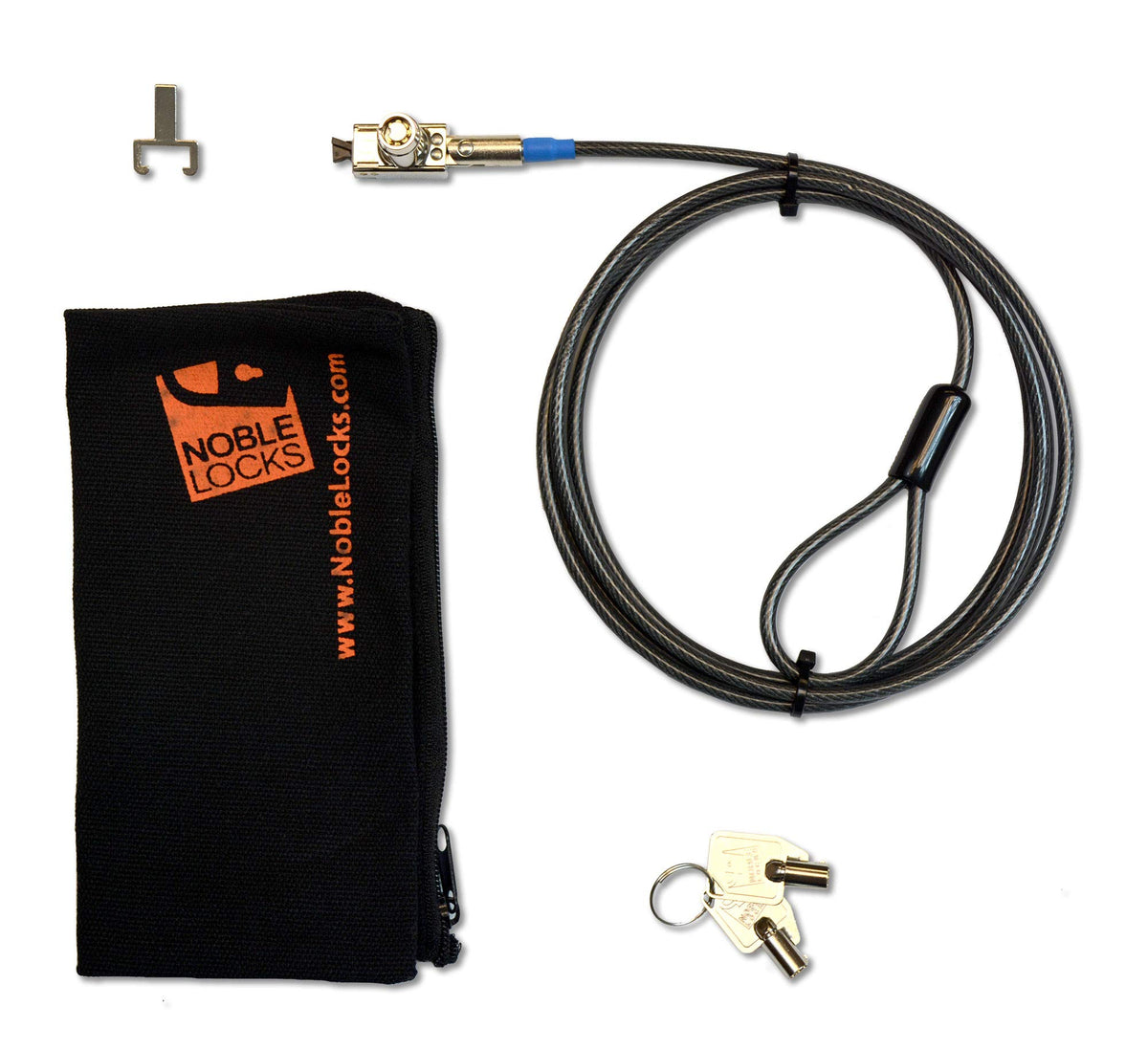 Noble Locks TZ04T Compact Wedge Lock with Barrel Key for Dell Latitude Laptops