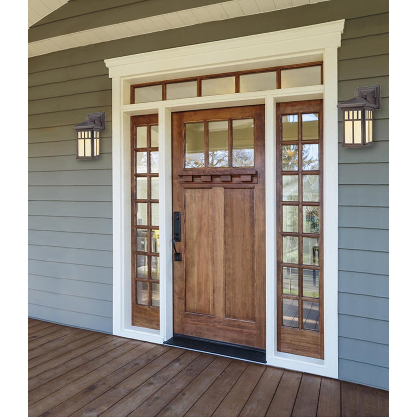 Westinghouse 6732800 Burnham One-Light Exterior Wall Lantern on Steel with Honey Art Glass, Oil Rubbed Bronze Finish, 1 Pack