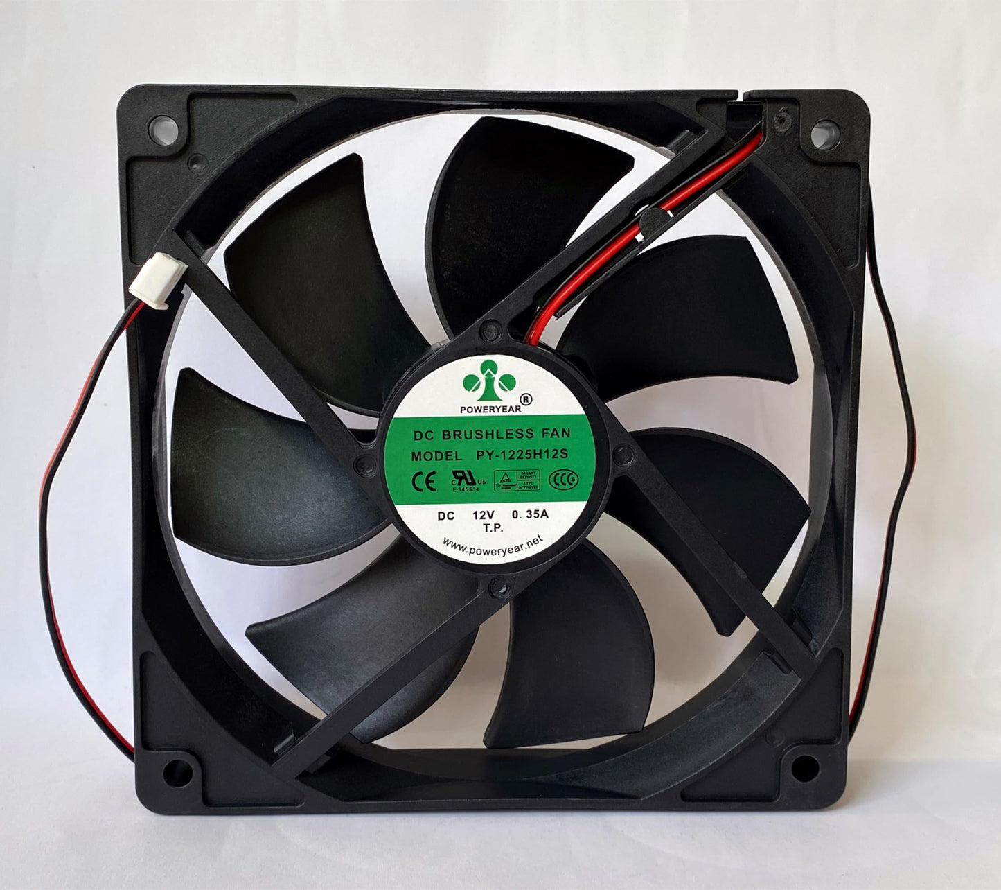 PY-1225H12S DC12V Ice Maker Fan YAOGBAO PY-1225H12S DC12V 0.35A 12CM 12025 2-Wire Cooling Fan