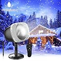 Christmas Snowfall Lights Projector Outdoor,Indoor Holiday Projector Lights with Remote Control, Rotating Snow Falling Projector Lamp for Halloween