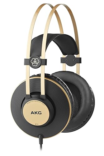 AKG Pro Audio K92 Over-Ear, Closed-Back, Critical Listening and Studio Headphones, Matte Black and Gold