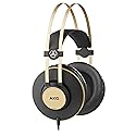 AKG Pro Audio K92 Over-Ear, Closed-Back, Critical Listening and Studio Headphones, Matte Black and Gold