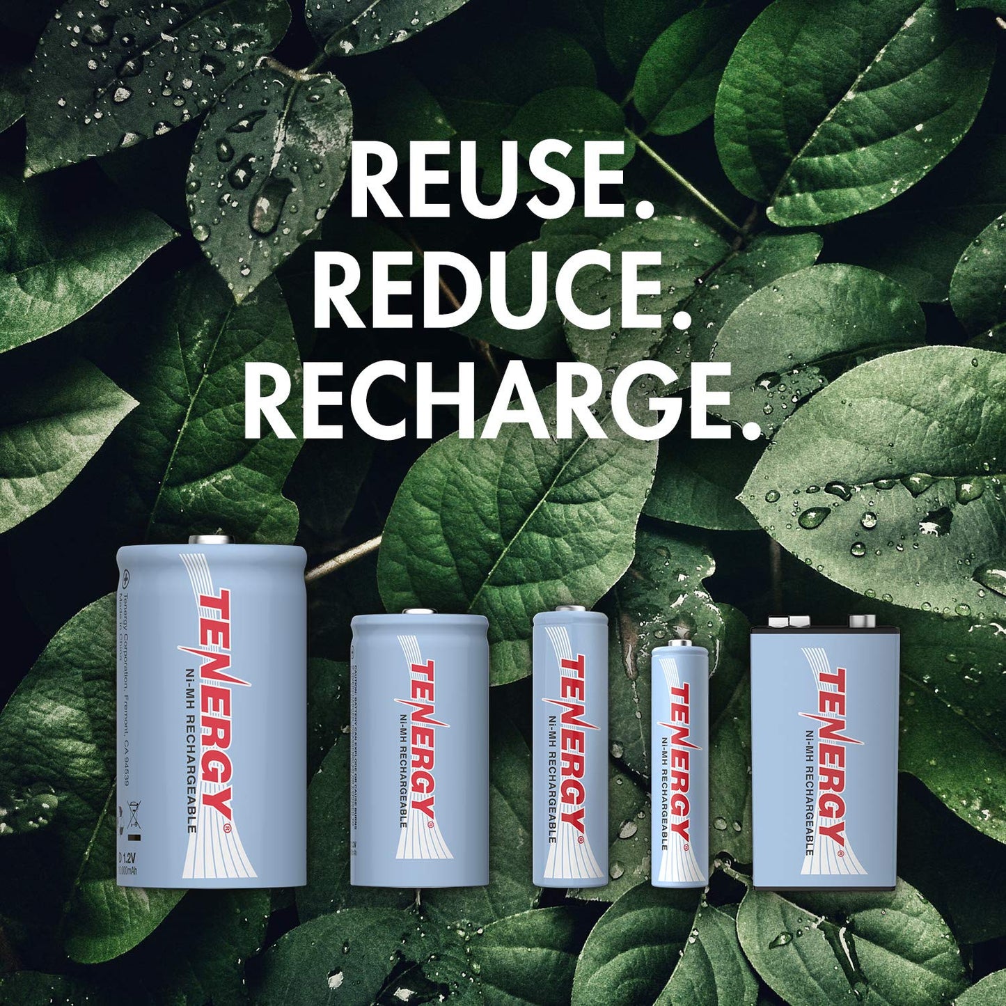 Tenergy AA AAA C D 9V Battery, NiMH Rechargeable Batteries Combo, 68 Pack, 24 Pack AA Cells, 24 Pack AAA Cells, 8 Pack C Cells, 8 Pack D Cells and 4…