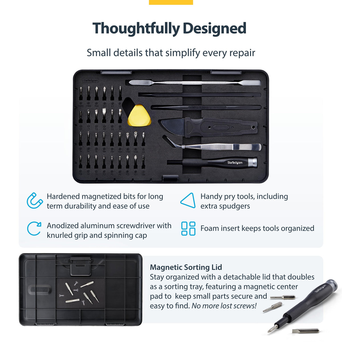 StarTech 40-Piece Computer Repair Toolkit for Laptop, PC (LAPTOP-TOOL-KIT)