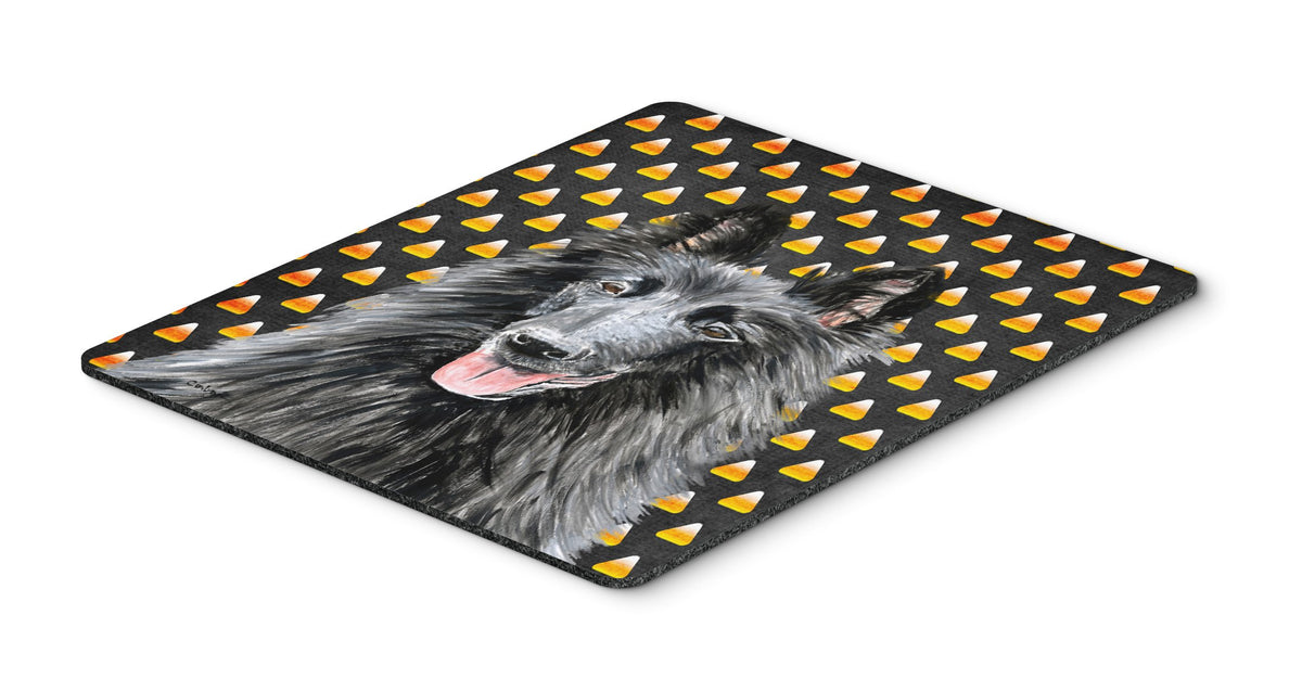 Caroline's Treasures SC9196MP Belgian Sheepdog Candy Corn Halloween Portrait Mouse Pad, Hot Pad or Trivet for Home Office Gaming Working Computers