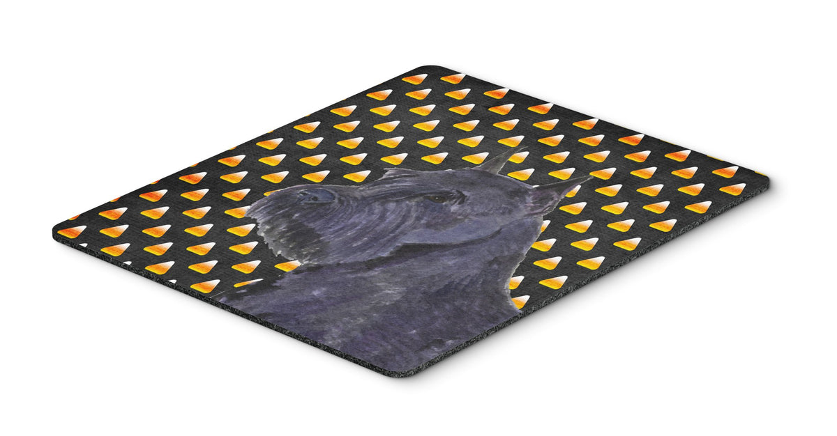 Caroline's Treasures SS4316MP Schnauzer Giant Candy Corn Halloween Portrait Mouse Pad, Hot Pad or Trivet for Home Office Gaming Working Computers