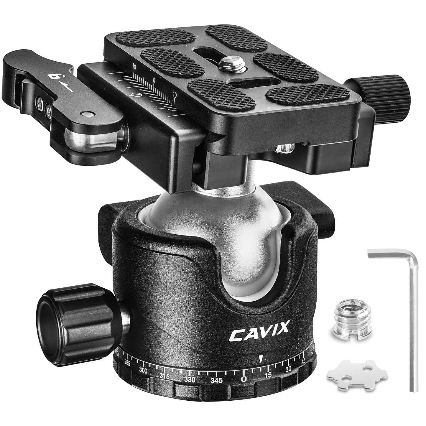 CAVIX 36mm Tripod Ball Head with Lever Release, Low Profile Heavy Duty Ball Head Mount with Arca Swiss Quick Release Plate for Camera Tripod Monopod