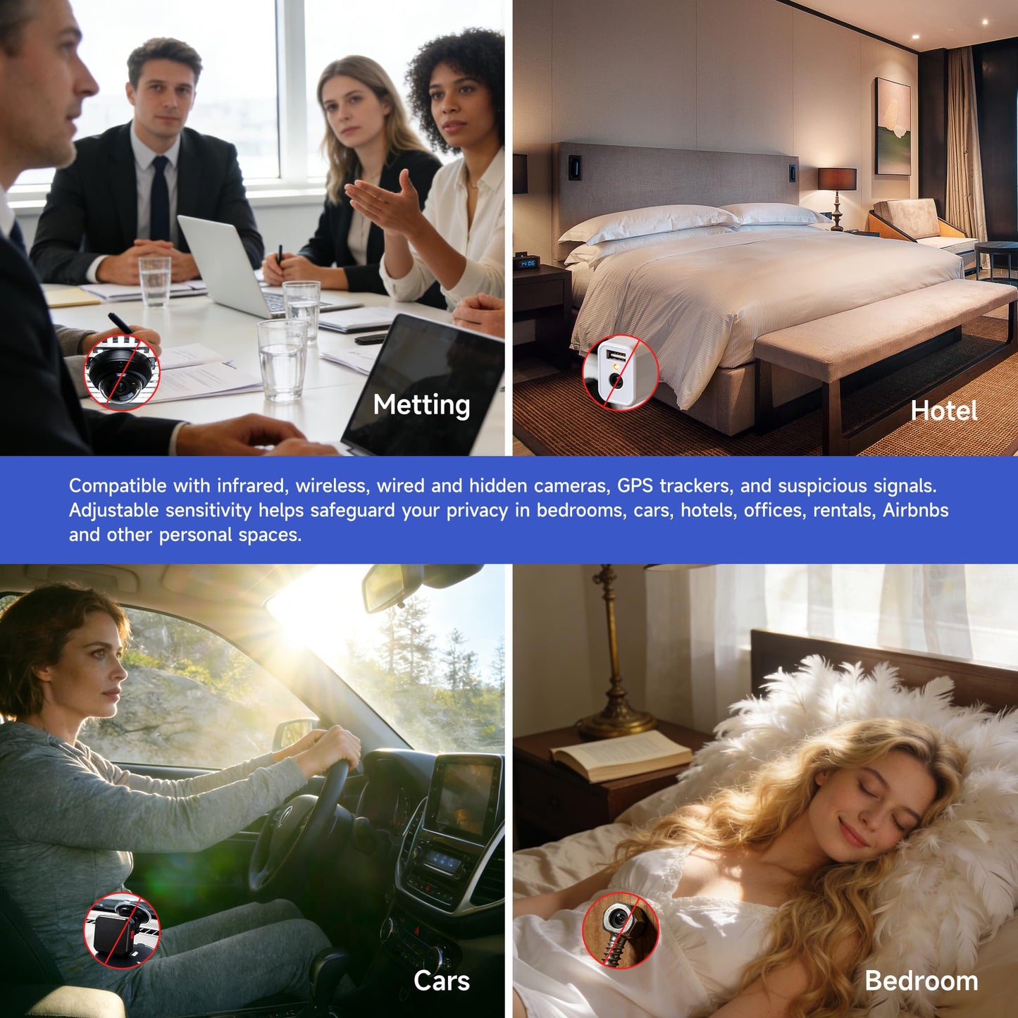 Upgraded Hidden Camera Detectors,Cameras Detector,Signal Scanner,Anti Spy Bug Camera Finder&GPS Tracker,Hidden Bug and Camera Detector