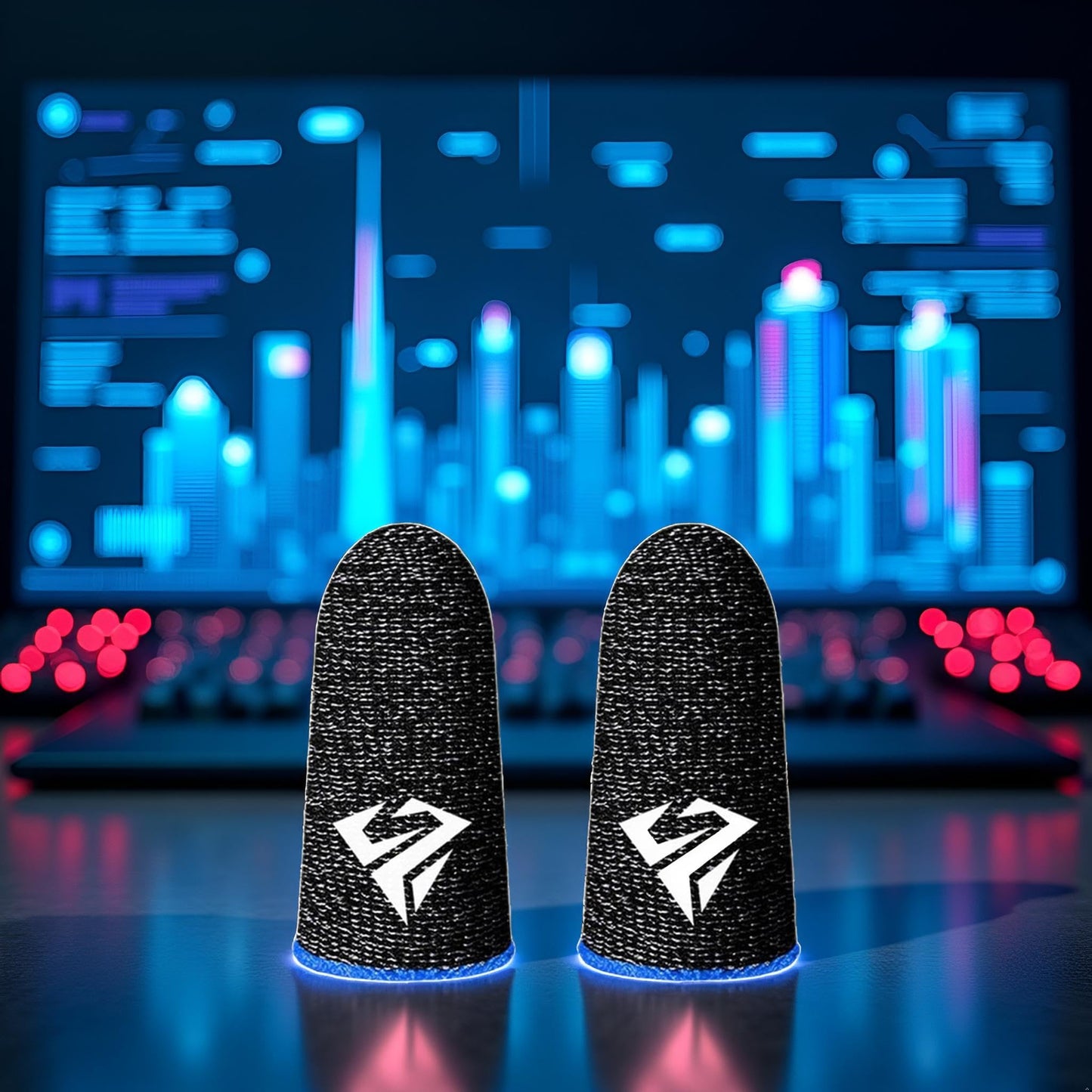 2Pcs Black for Pubg Mobile Games Gaming Finger Sleeve Breathable Fingertips Sweatproof Fingertip Gaming Sleeve for Mobile Cove Cell Phone Gaming