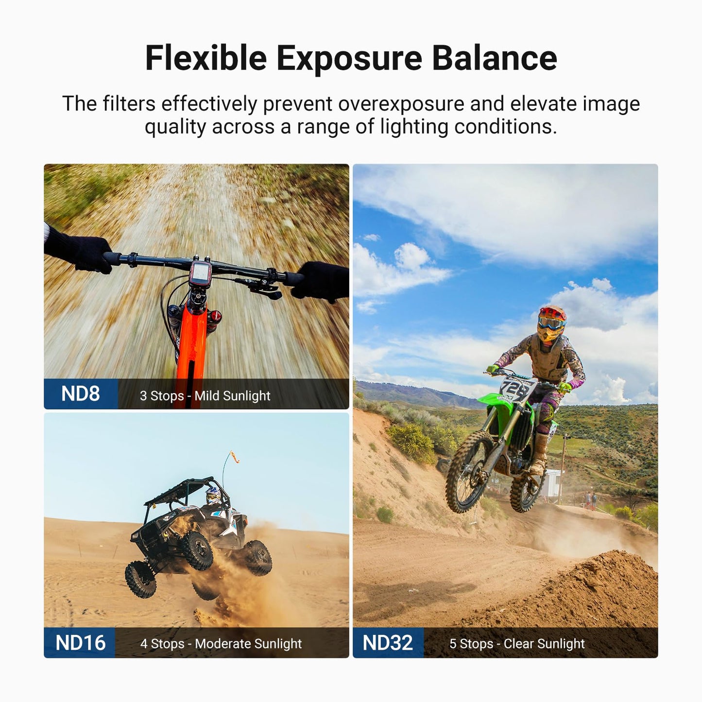 NEEWER CPL + ND Filter Set Compatible with DJI Osmo Action 6 Only, 4 Pack ND8/16/32 Adjustable Circular Polarizing Polarizer Snap On Multicoated HD