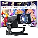 HP MC475 Official Licensed App Native 1080P Full HD Smart Mini Projector with WiFi & Bluetooth, Portable Projector for Outdoor & Bedroom, Short Throw