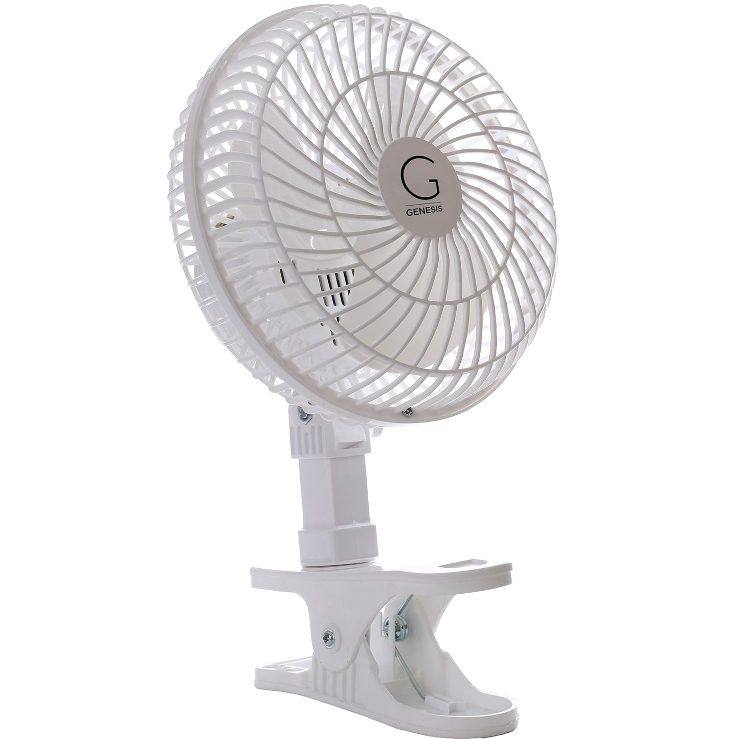 Genesis 6-Inch Clip Convertible Table-Top & Clip Fan Two Quiet Speeds - Ideal For The Home, Office, Dorm, More Off White