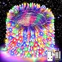 Christmas Lights String Outdoor Indoor, Xmas Tree Decorations Lights, Plug in Twinkle Fairy Light with Remote Timer Dimmable for Room Yard Holiday