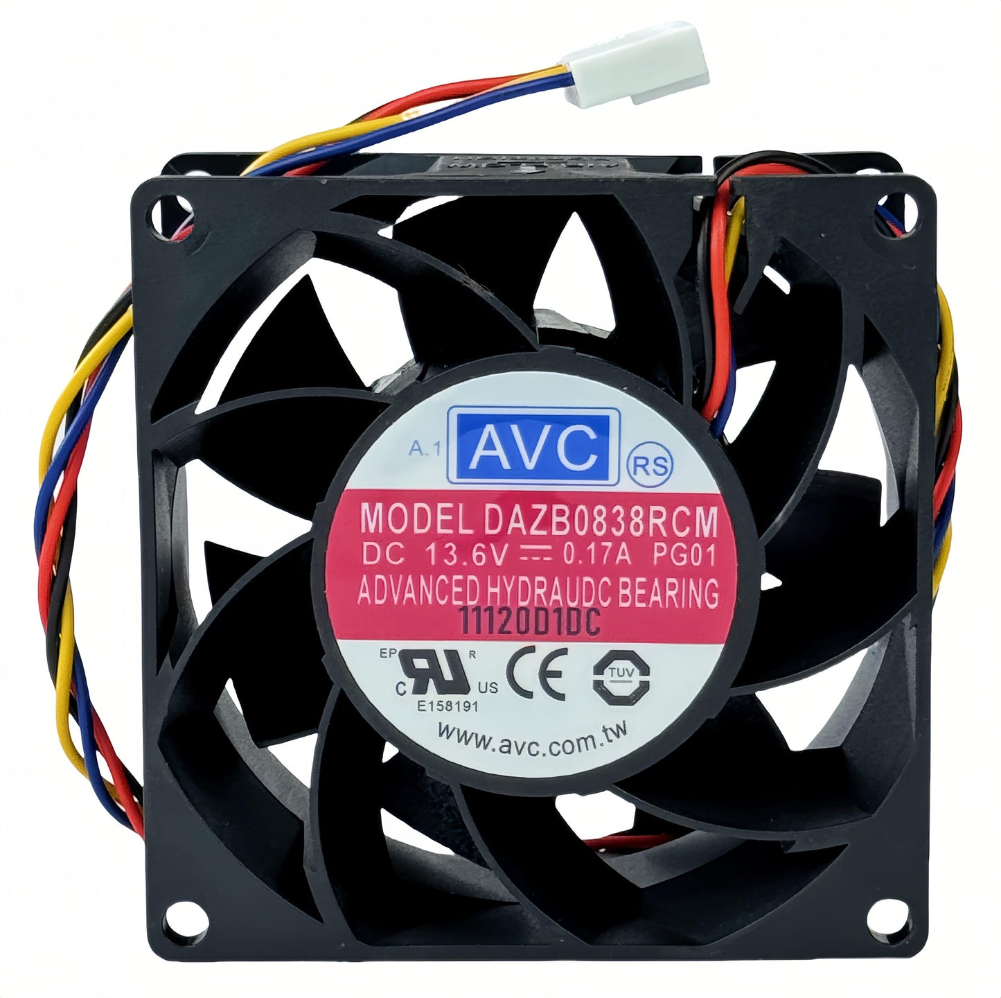 for AVC DAZB0838RCM Cooling Fan DC 13.6V 0.17A 8038 80mm 4-Pin 4-Wire Cooling Fan