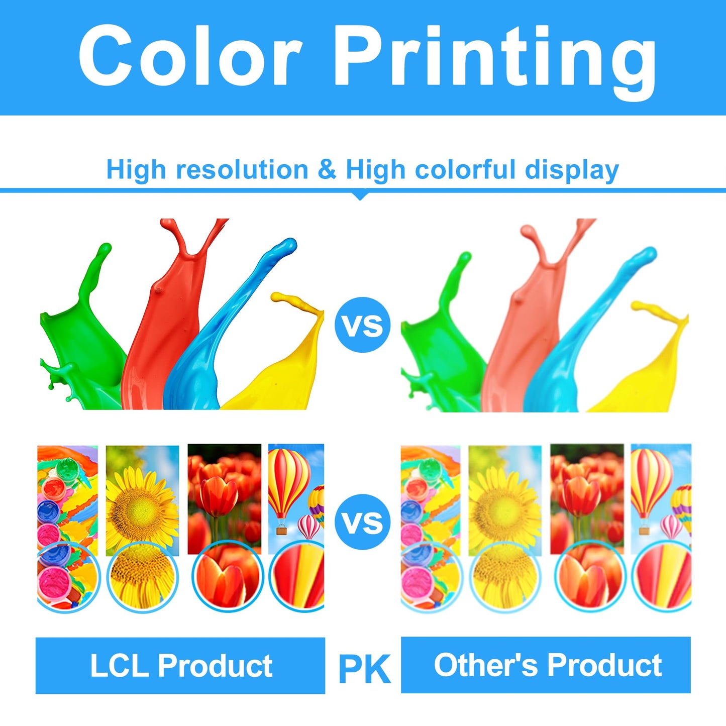 LCL 414A Black Toner Cartridge with Chip Replacement for HP W2020A for Color LaserJet Pro MFP M479fdw M454dw M479dw M454dn M479 M454 M479fnw Printer