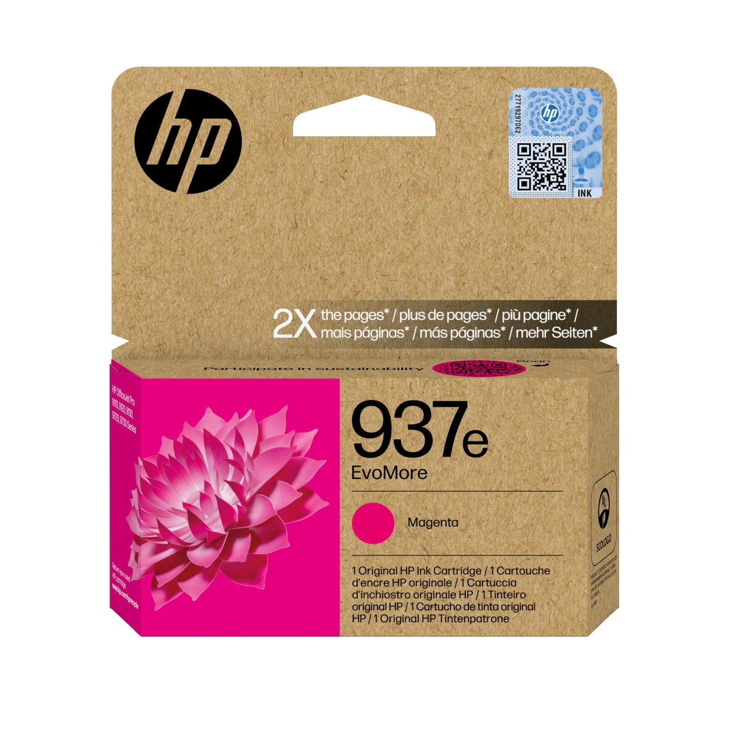 HP 997e EvoMore Magenta Original Ink Cartridge (4S6W7NE) - Works OfficeJet Pro 9110b, 9120 All-in-One, 9120b All-in-One, 9130 All-in-One, 9130b
