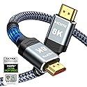 Highwings 8K 10K 4K HDMI Cable 48Gbps 6.6FT/2M, Certified Ultra High Speed HDMI Cable Braided Cord-4K@120Hz 8K@60Hz, DTS:X, HDCP 2.2 & 2.3, HDR 10