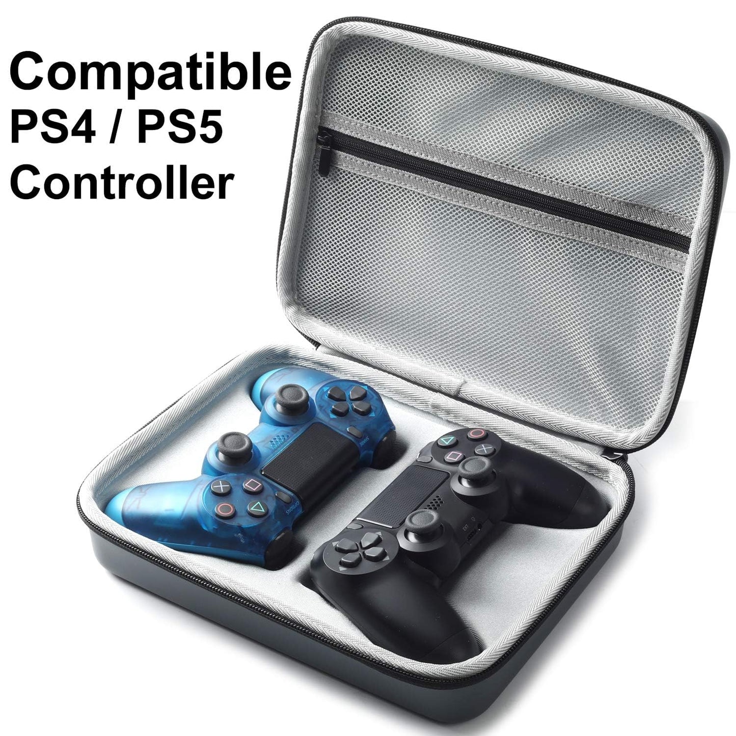 AJKTHGE PS5 / PS4 Controller Case, Dual Gaming Controller Protective Hard Shell, PS5 Two Controllers Travel Carrying Bag with Room for Cable Cord
