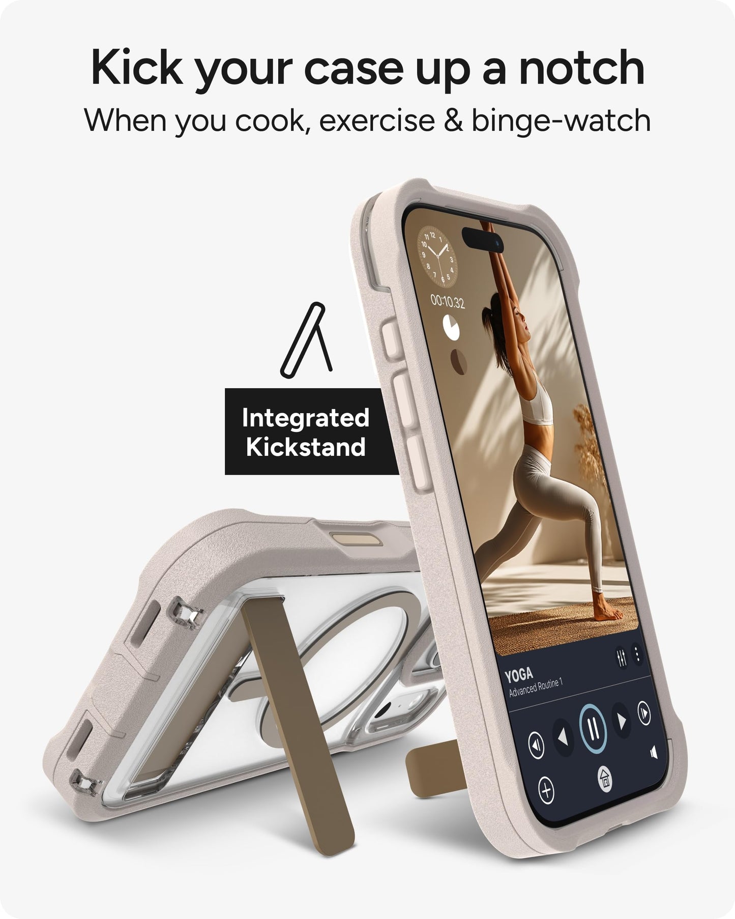 ZAGG Rainier Case with Kickstand for iPhone 17 Pro - Black, Graphene 22ft (7m) Drop Protection, Lanyard Attach Points, MagSafe, Wireless Charging