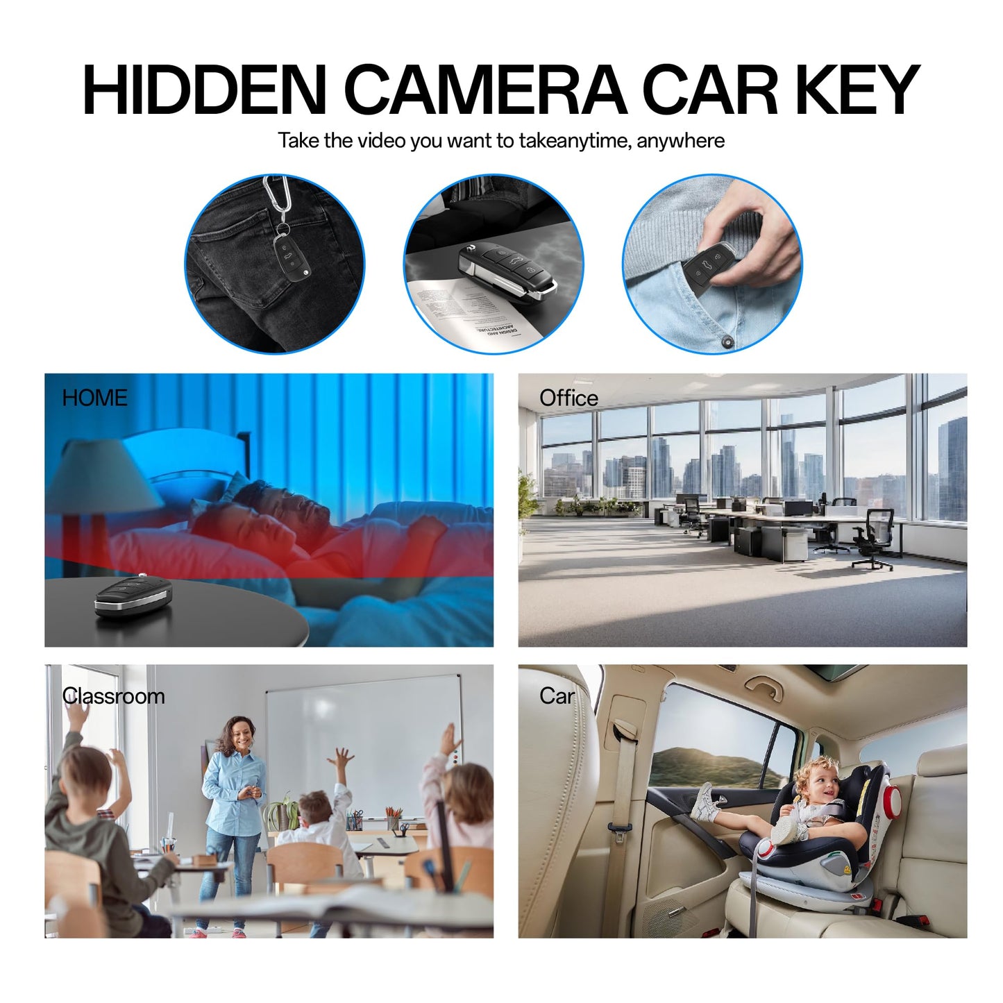 Wxndfr 1080P Mini Camera for Home 64GB Security Camera Indoor Camera with Motion Detection Night Vision
