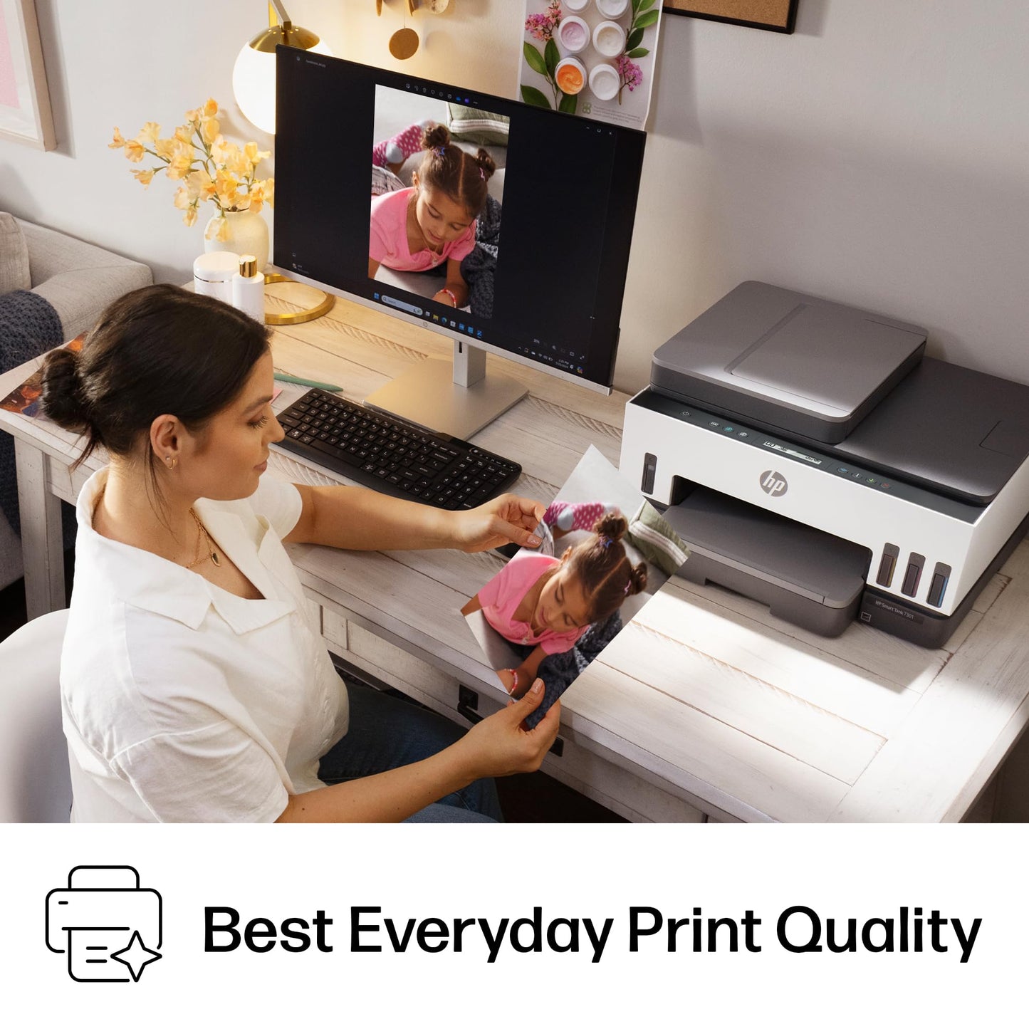 HP Smart Tank 7301 Wireless All-in-One Ink Tank Printer, Scanner, Copier with 2 Years of Ink Included, Best-for-Home Office, Cartridge-Free