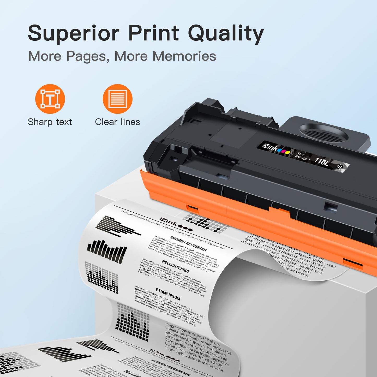 E-Z Ink Compatible Toner Cartridge Replacement for Samsung 116L MLTD116L D116L MLT D116L to use with SL-M2625D SL-M2675F SL-M2825DW SL-M2835DW