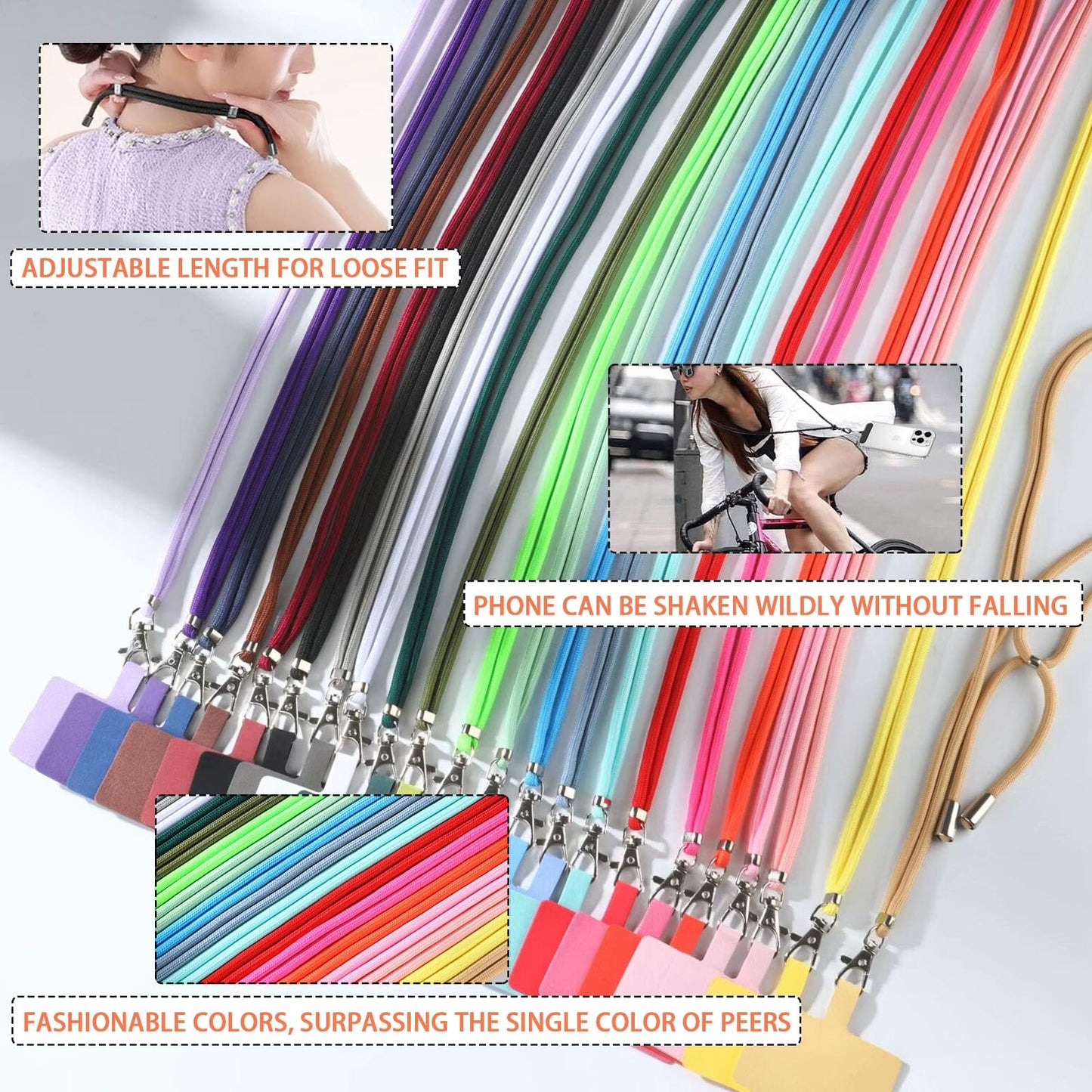 Vottcker Phone Lanyard Adjustable Neck Strap phone strap Universal Cell Phone Multifunctional Patch Lanyards crossbody Compatible with Most