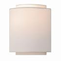 VAXCEL Burnaby 1 Light Gold Mid-Century Modern Flush Wall Sconce White Linen