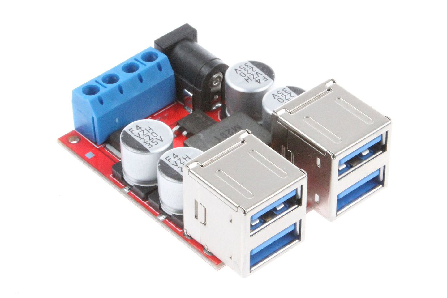 NOYITO 8A 4 USB Charger Power Supply Module DC 12V 24V 8-35V Buck to DC 5V 2A 4-Port USB for Car Charger Module 5V Device