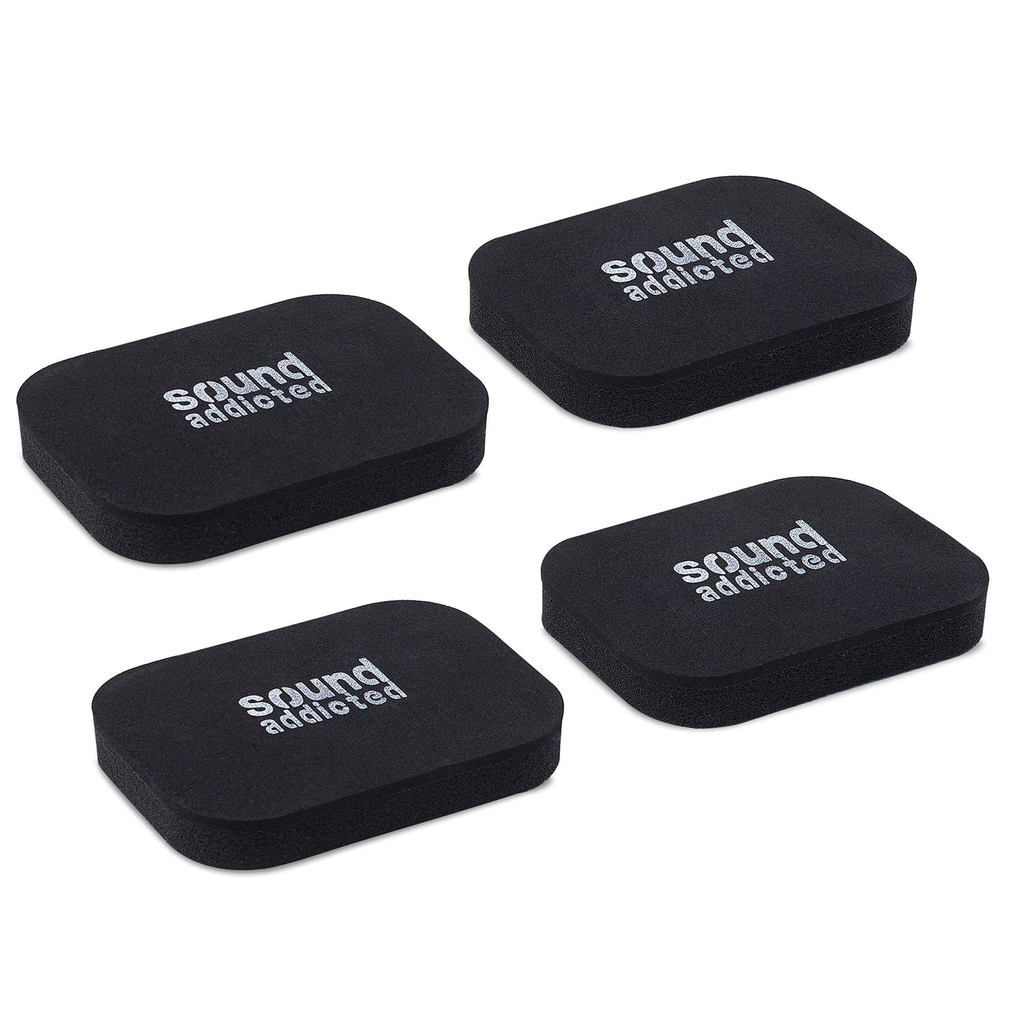 Sound Addicted Isolation Pads for Soundbar - Anti Vibrations Foam Pads Feet (4Pack) 3.5'' x 2.5'' x 0.65'' Suitable for Most Soundbars - BarPads
