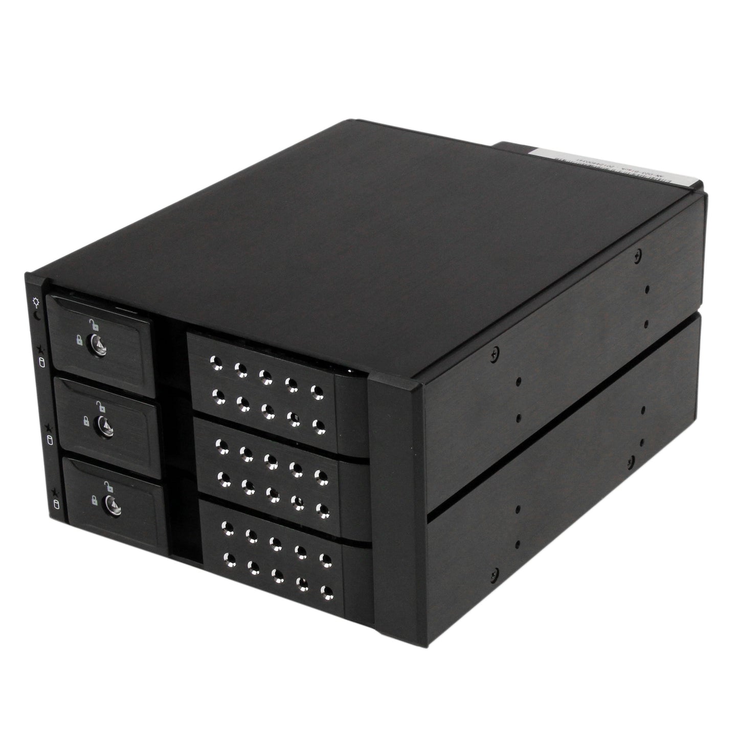 StarTech.com 3-Bay Hot Swap Backplane for 3.5in SAS II/SATA III - 6 Gbps HDD - Aluminum Trayless Mobile Rack Backplane (HSB3SATSASBA),Black