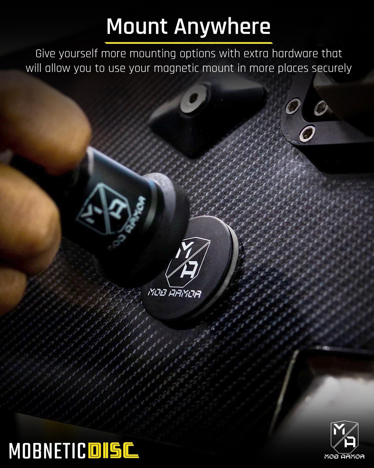 Mob Armor Magnetic Phone Mount Plates - Strong Adhesive Steel Discs for MobNetic Maxx & Mob Magnetic Car Mounts, Compatible with Phone Magnet Plates