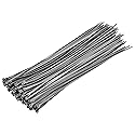 Bolt Dropper Zip Ties Pack of 100-12'' Gray Heavy Duty Cable Ties - 40lb Strength Self-Locking Nylon Wire Ties - Weather-Resistant Zip Tie for Cable
