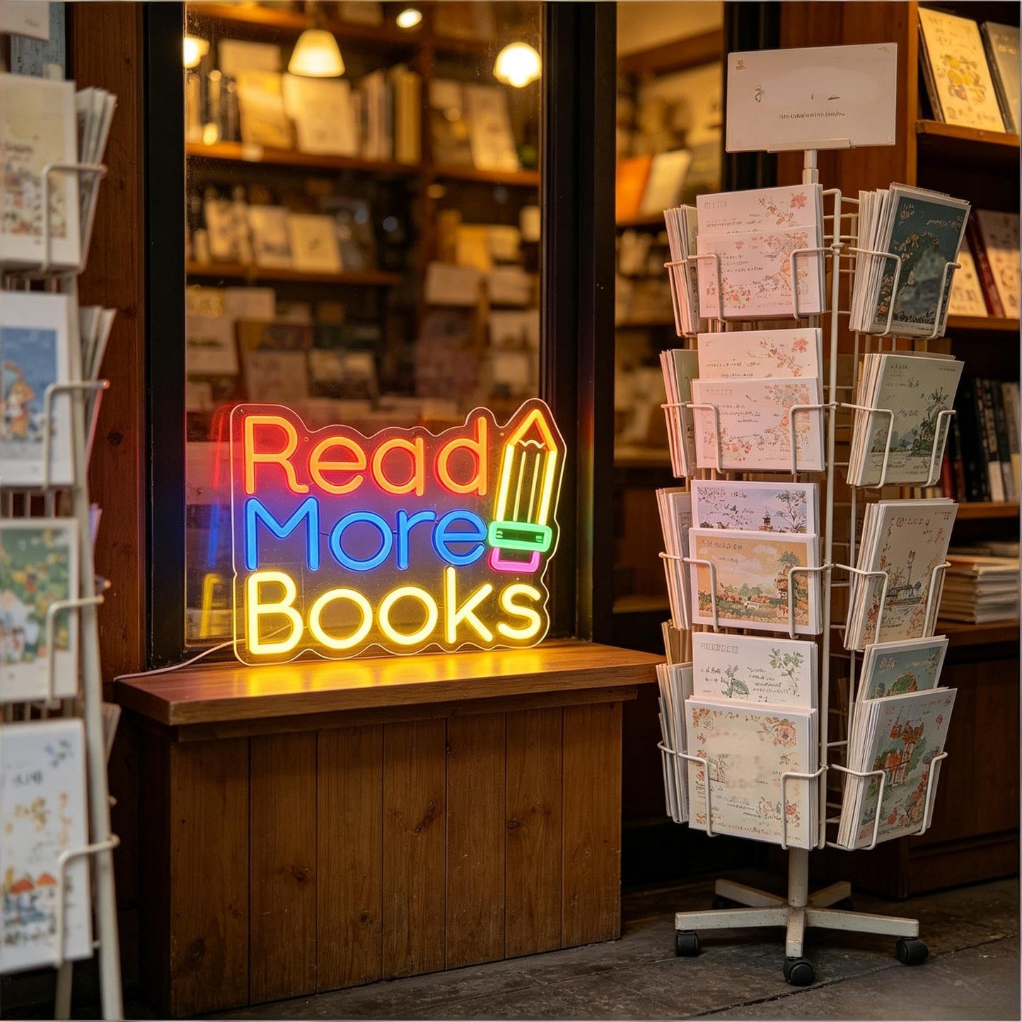 Read More Books Neon Sign, LED Light Up Decorative Sign, USB Powered Dimmable Neon Light, Library Classroom Bedroom Home Wall Decor Art, Gift