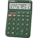 CATIGA 12 Digit Desktop Calculator Basic Desk Calculator with Large LCD Display, Big Buttons, 4 Function, Solar and Battery Dual Power, for Office