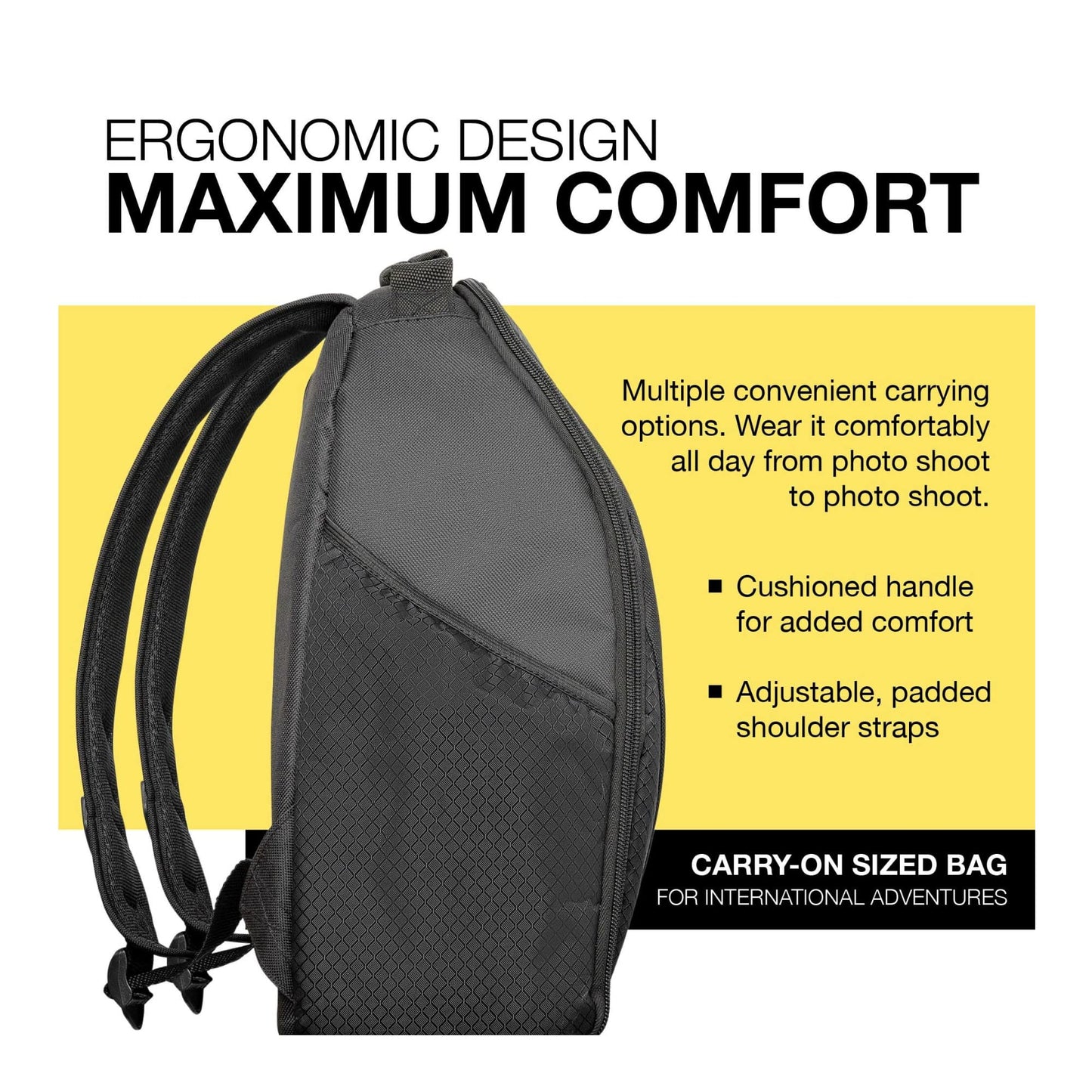 Koah Sling Camera Bag for DSLR Cameras, Mirrorless Cameras & Accessories - Camera Case for Nikon, Canon, Sony - Padded Camera Sling Bag - Zippered