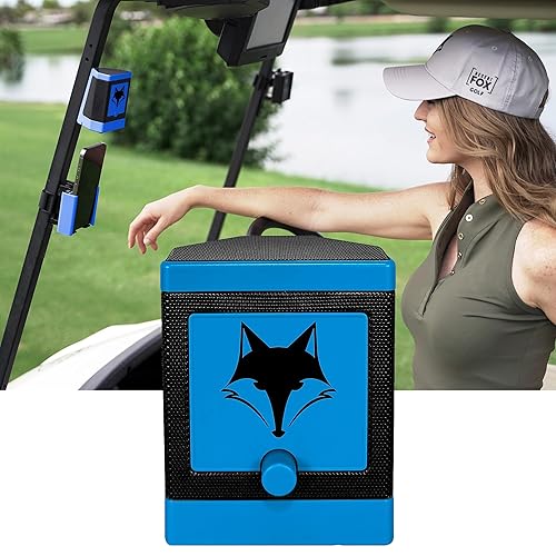 DESERT FOX GOLF DJ-10 Golf Cart Bluetooth Speaker - Wireless Magnetic Golf Speaker with Secure Mount - Loud, Weatherproof Sound with Retro Volume Knob