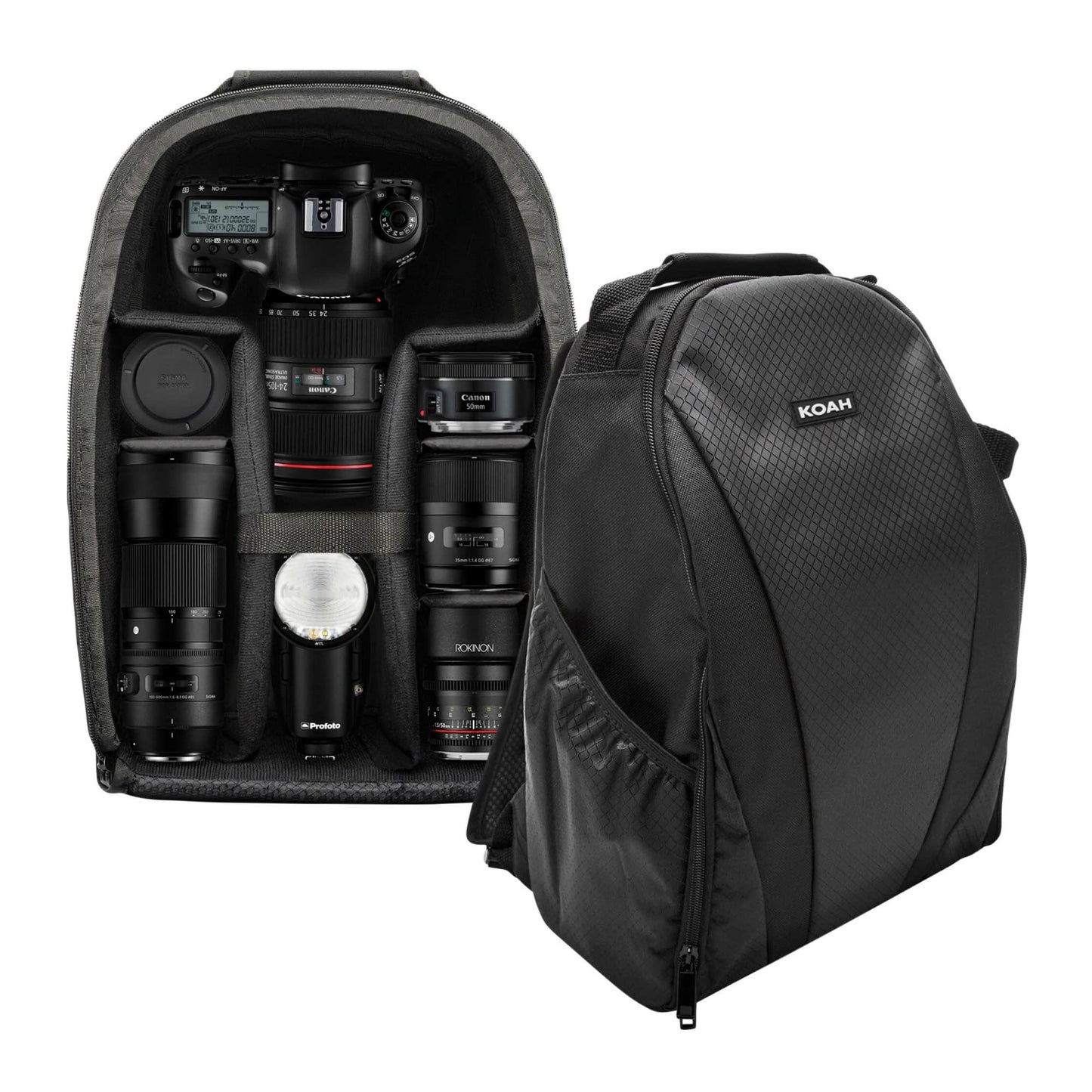 Koah Sling Camera Bag for DSLR Cameras, Mirrorless Cameras & Accessories - Camera Case for Nikon, Canon, Sony - Padded Camera Sling Bag - Zippered