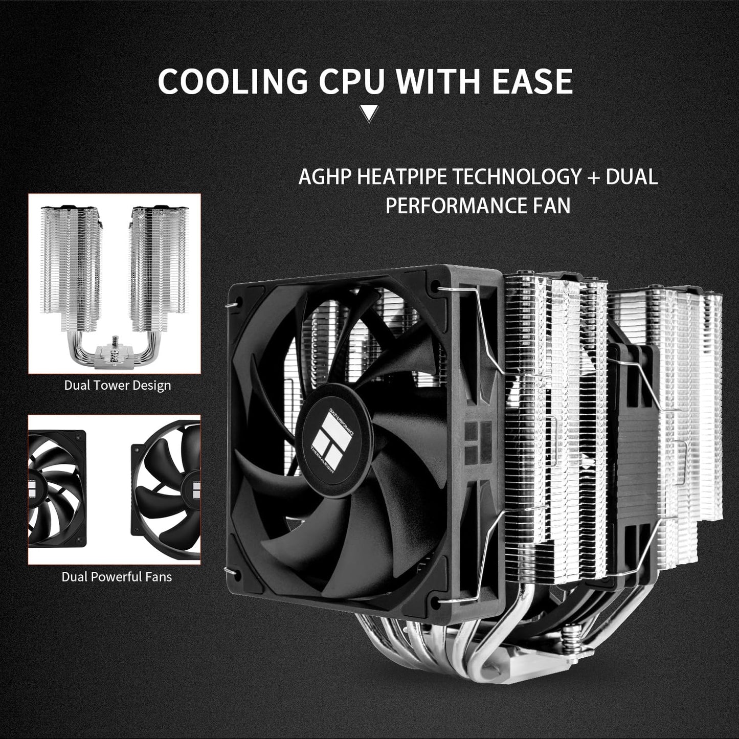 Thermalright Peerless Assassin 140 SE CPU Air Cooler with 6 Heat Pipes, 28mm Thick Performance GradeFan, 158mm High CPU Cooling, for AM5/AM4, Intel