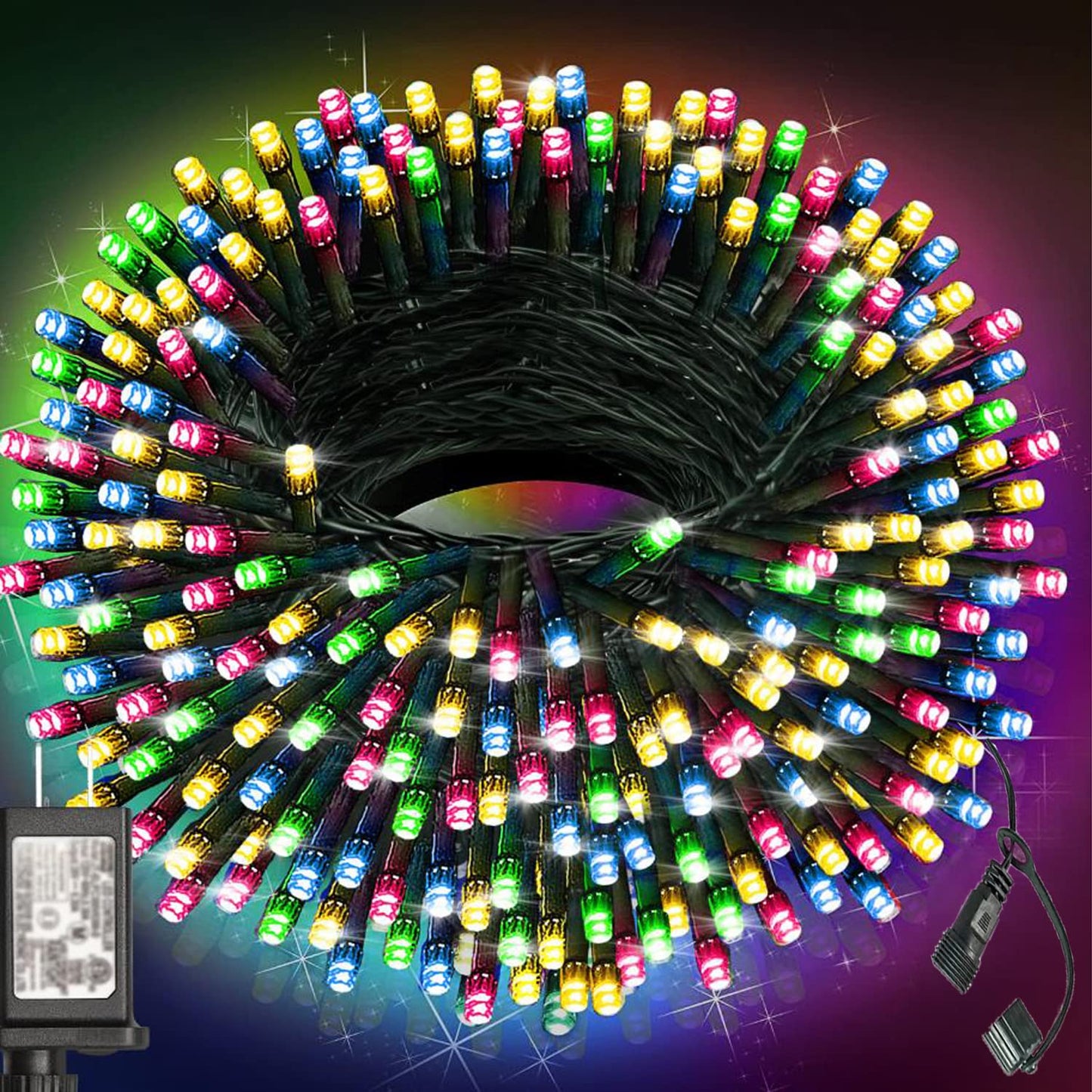 Haili 105FT 300 LED Christmas Lights Outdoor Waterproof, 8 Mode Connectable String Lights for Christmas Tree, Wedding, Party, Patio, House Christmas