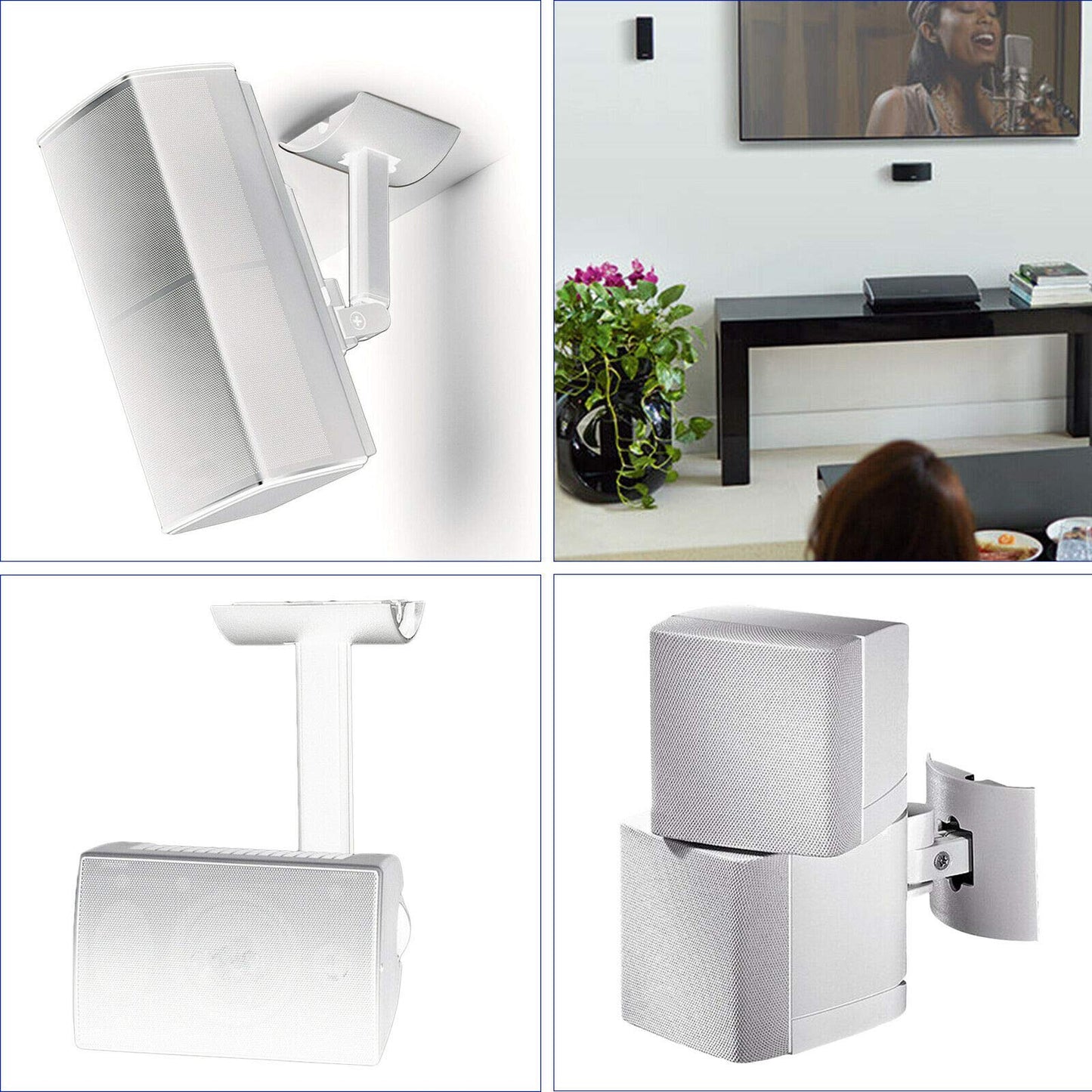 BestPartsCom Steel Wall Mount Ceiling Bracket Stand for UB-20 Series II Compatible with All Bose CineMate Lifestyle White