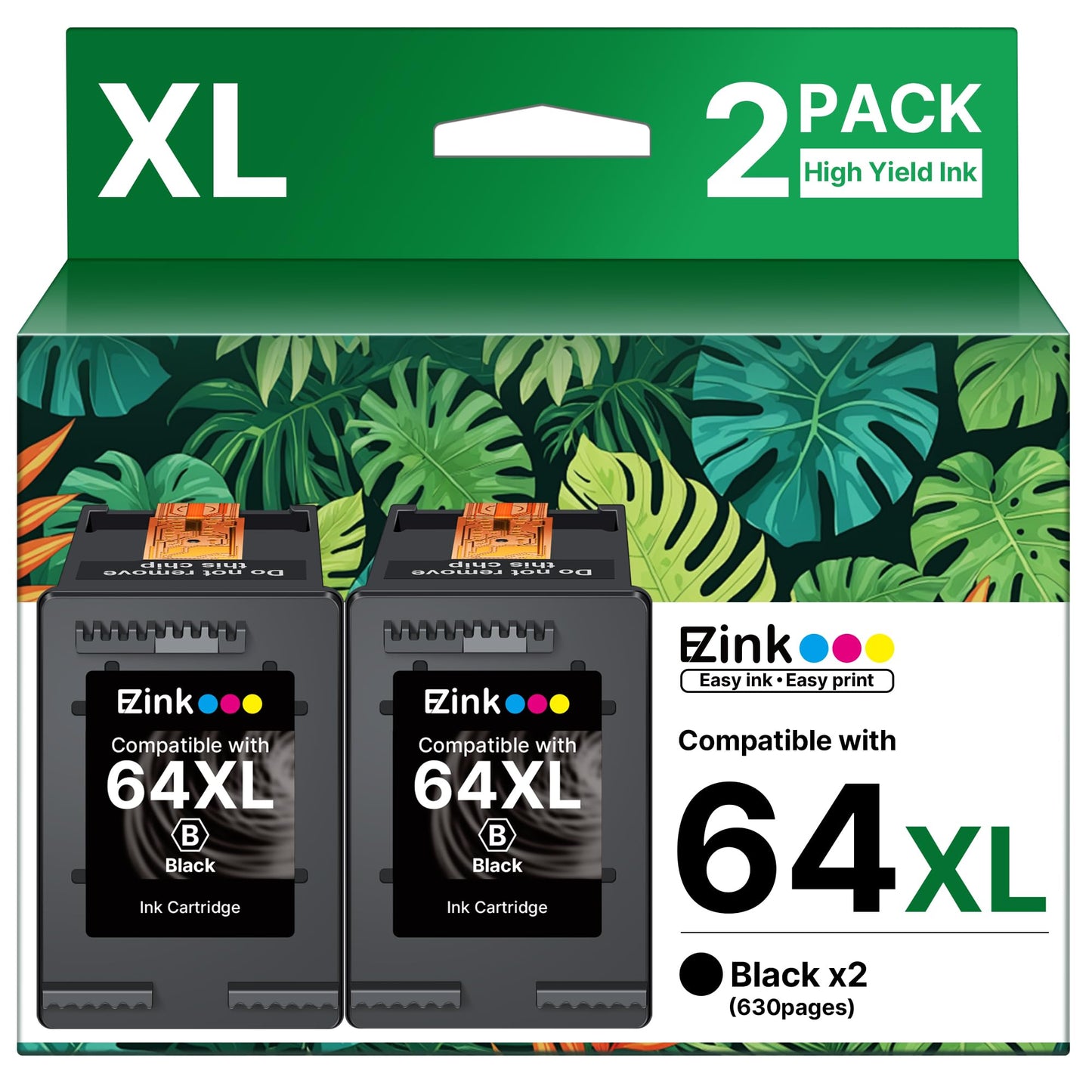 E-Z Ink Remanufactured for HP 64XL Black Ink Cartridge for Printer Ink 64